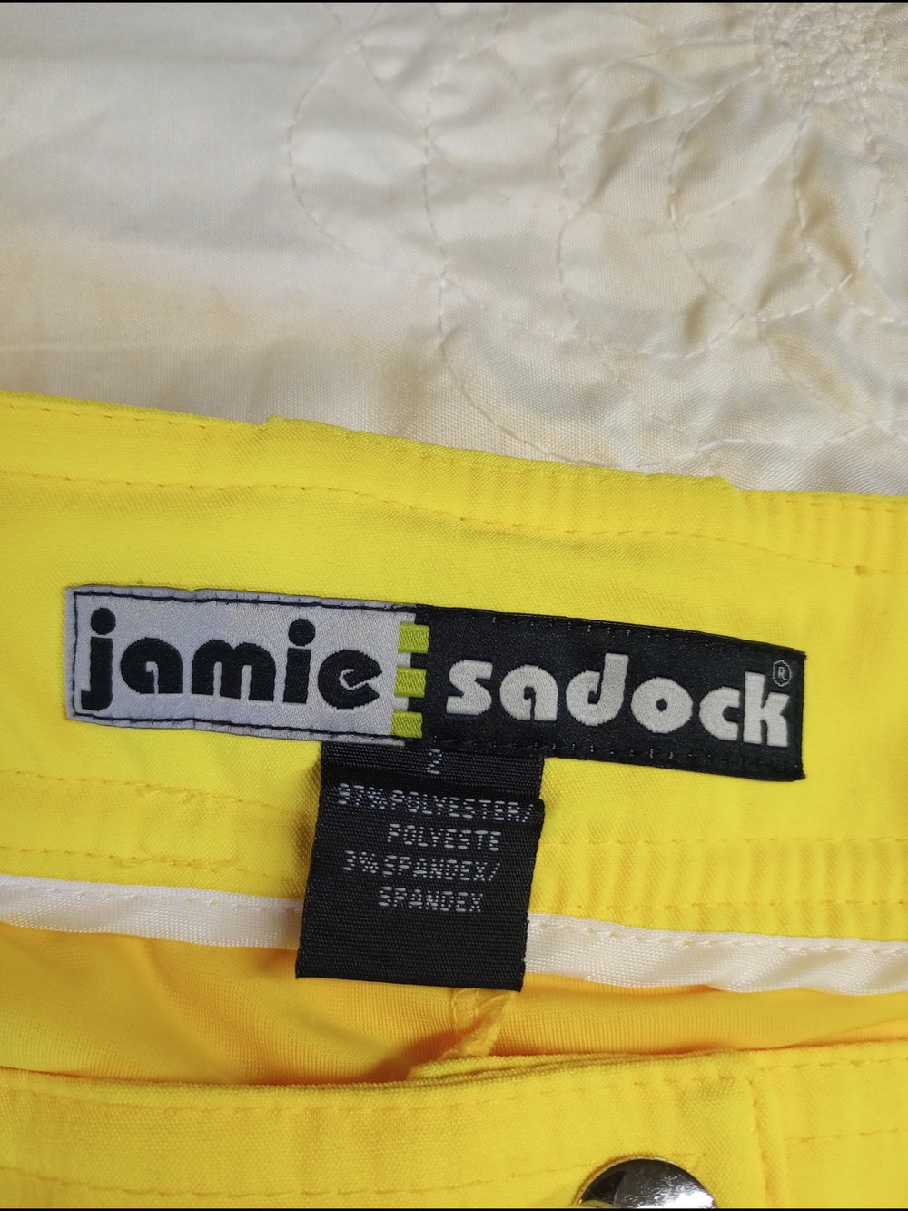 jamie sadock Bright Yellow Golf Skort with Logo Waistband Size 2 - Picture 4 of 5